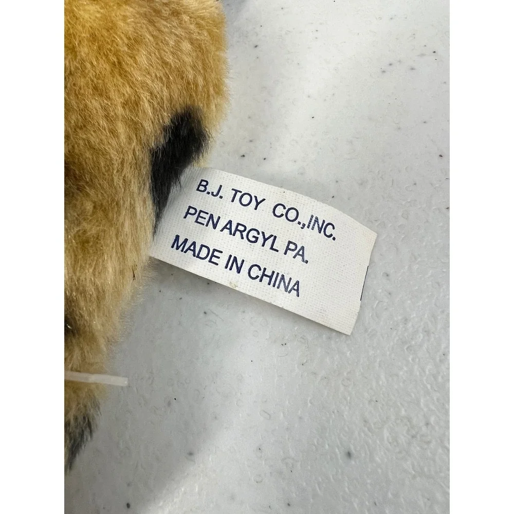 Vintage BJ Toy Co Leopard Paw Plush Coin Purse Clip On Faux Fur Animal Print